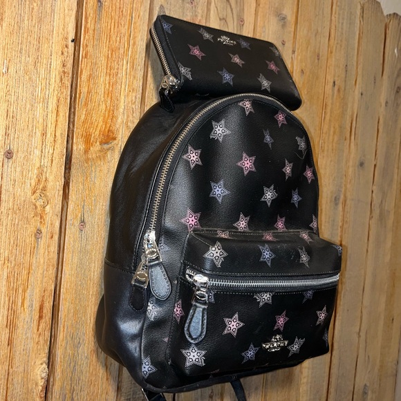 Coach Star Patterned Mini Backpack withh Matching Wallet - Picture 2 of 8